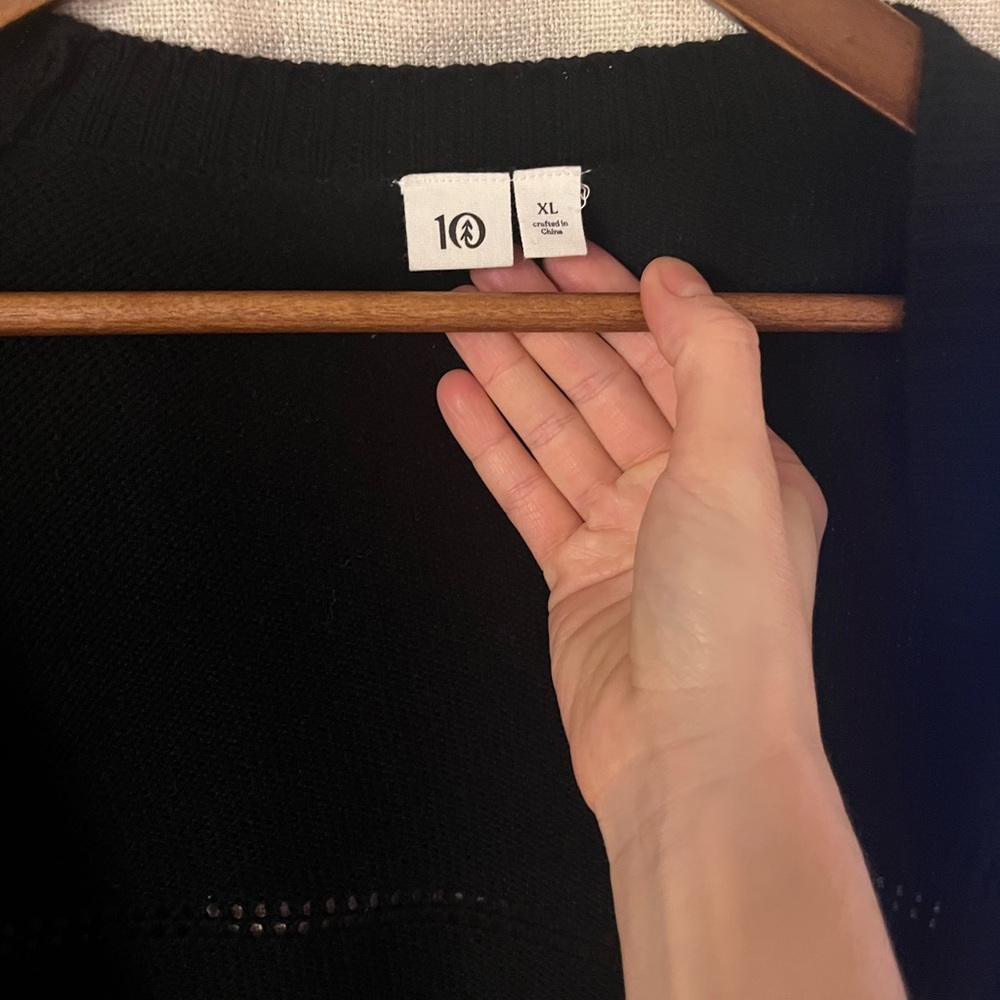 NWOT Tentree Women's Classic Black Cardigan  XL - Picture 11 of 11